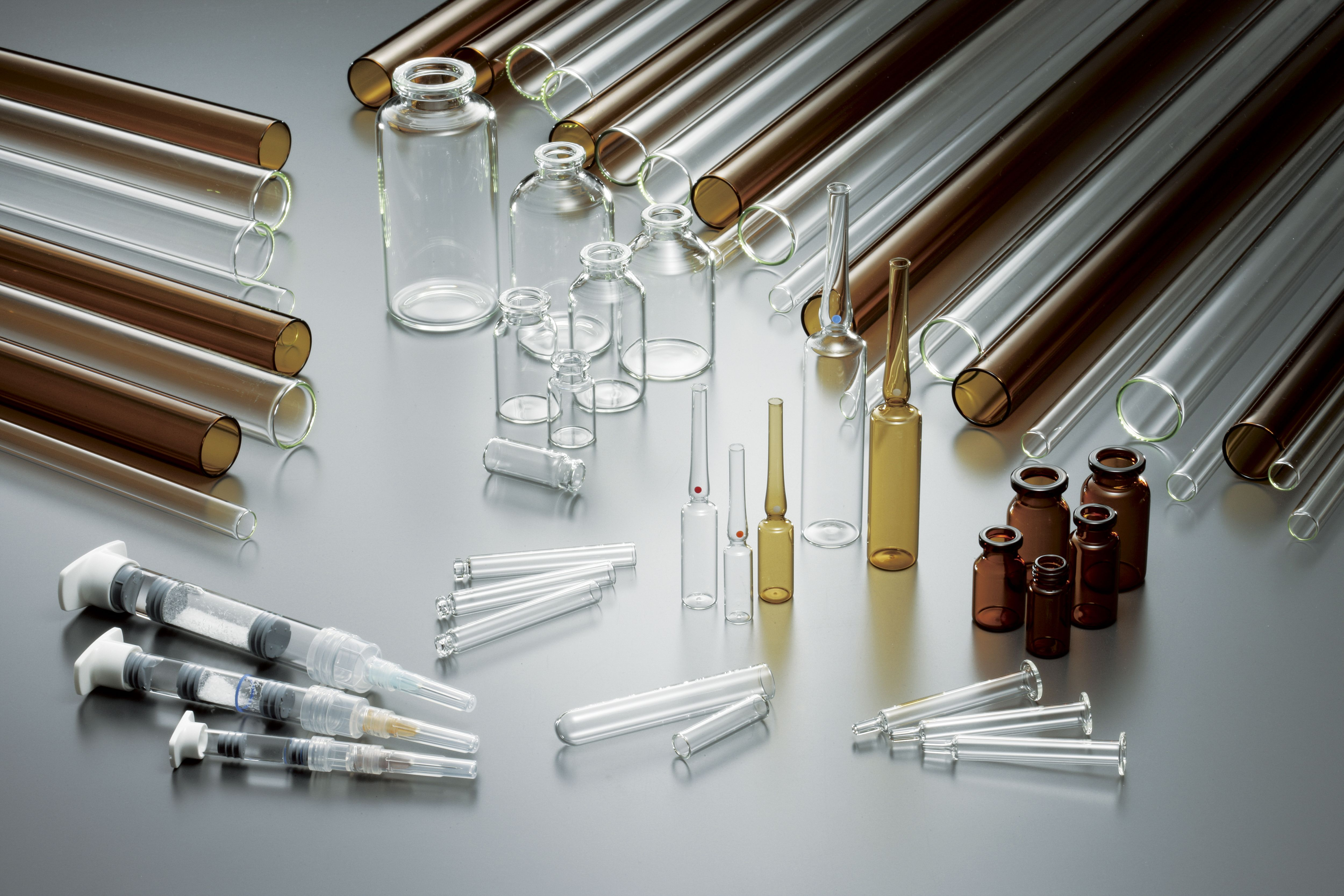 photo of glass tubing for pharmaceutical containers, BS, BS-A