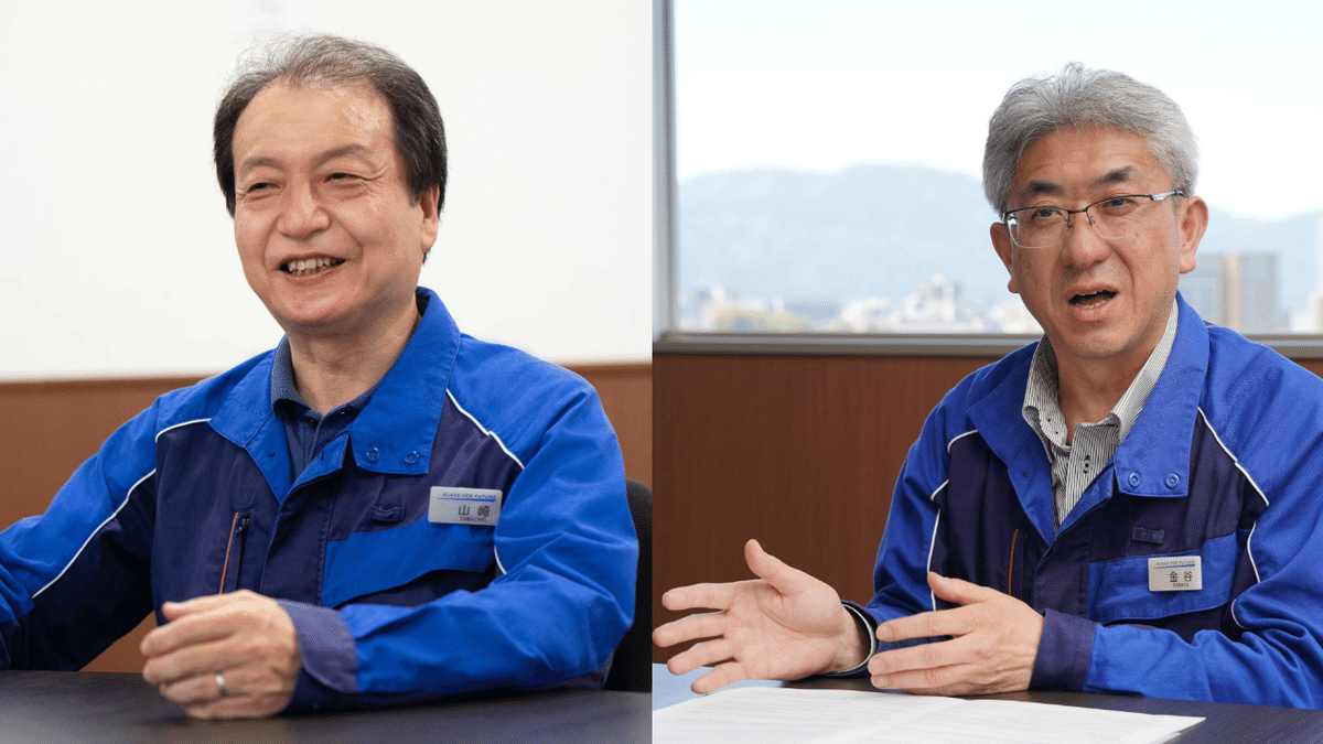 左：山崎博樹 取締役常務執行役員　右：金谷 仁 常務執行役員