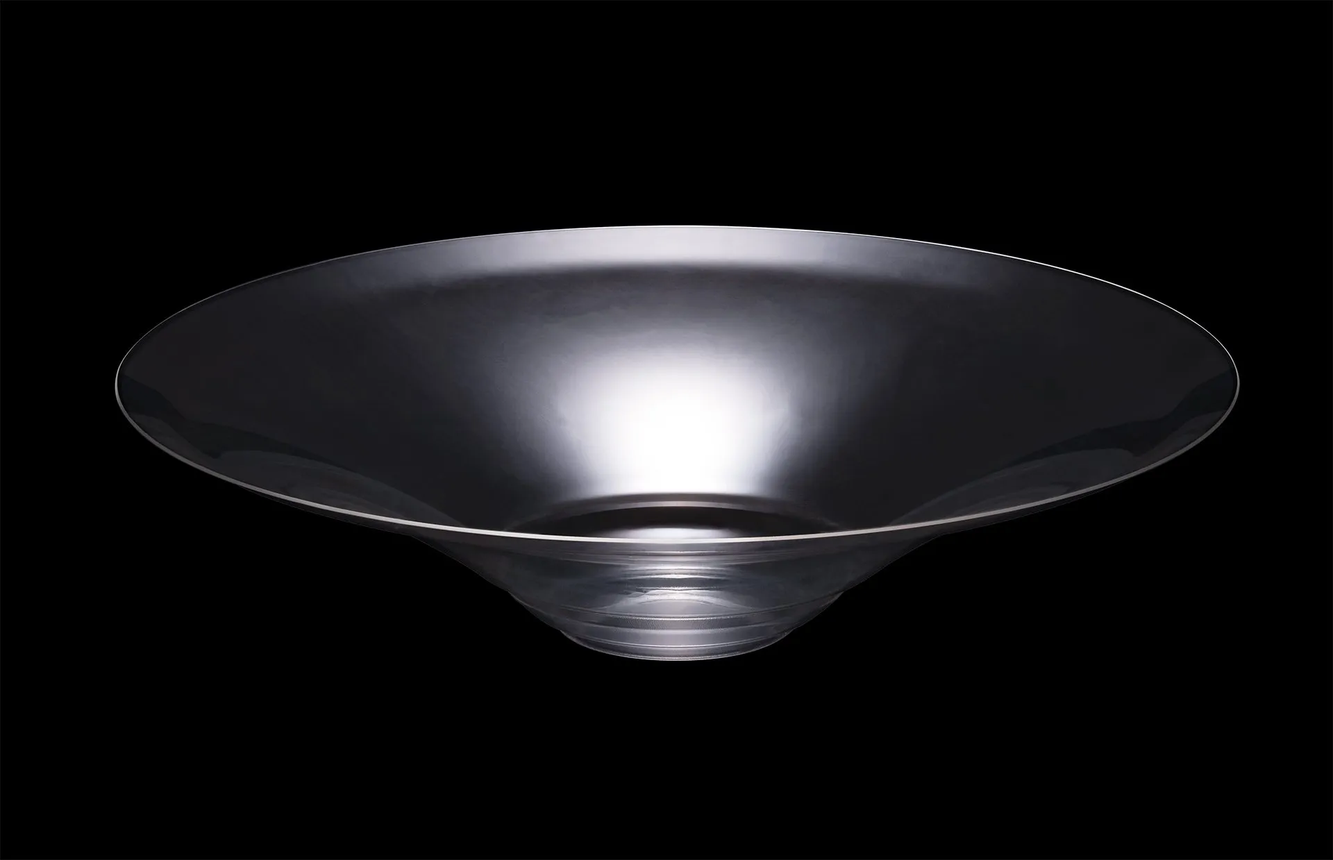 Dinorex UTG{{sup}}®{{/sup}}を3D成形すると写真のような超薄板ガラス振動板になる